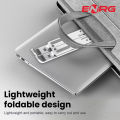 Energy - ENRG Portable Aluminum Foldable Laptop Metal Stand Hinge Adjustable Height Folding Holder Solid With Anti Slip Rubber Grips Silver. 