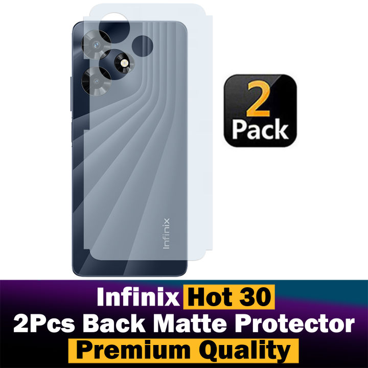 Infinix Hot 30 Back Protector Carbon Fiber Matte Soft Skin Sheet For Hot 30 - 2Pcs