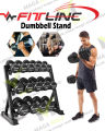 Heavy Duty Metal Dumbbell Rack and Stand with 3 Layer (Dumbbell Not Included). 