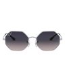 Ray-Ban Sunglasses Octagonal Metal Silver Frame Blue Gradient Polarized Lenses-RB1972-9149/78-54. 