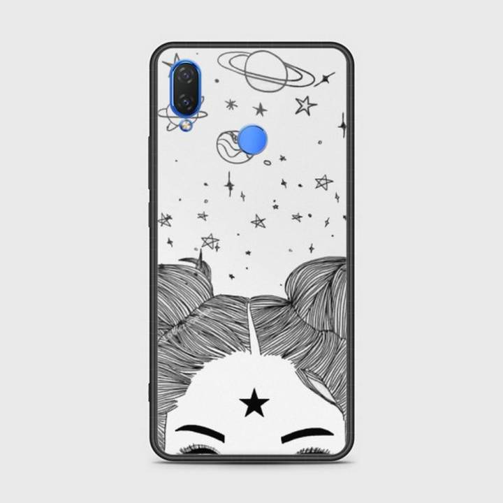 Huawei Nova 3 Cover - SkinLee HQ Infinity Glass Case (Soft) - Space Girl - SKINLEE-628-1-840-201