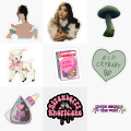 50/25pcs MELANIE MARTINEZ sticker pack of female singer music spotify portals k12 cry baby pink girls ideal for journaling highquality laptop stickers waterbottle cute aesthetic. 