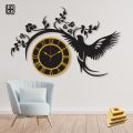 BB Bargain Bazzar Wall Clock 3D Bird style I Back Light variation Wall Clock I Wooden Watch Design Decoration Quartz Numeric For Home Decor Living Room And Offices And For Gifts. 