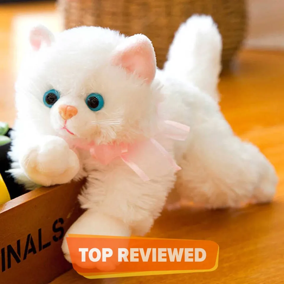 Cat, Persian White, Plush Toy, Soft Toy, Stuffed Animal Stuff Cat