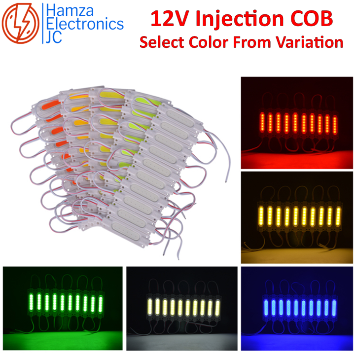 (Pack of 3) Super Bright COB LED Module 12V 2W Injection LED Module Waterproof Advertising Design LED Lamp for Sign Shop Banner Light