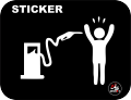 FUNNY FUEL CAP STICKER FOR CAR. 