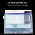 Document Bag School Office Supplies Storage Bags Pencil Mesh Zip File Folders Zipper Pouch. 