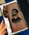 CUSTOMIZE NAME AND PICTURE ENGRAVED LONG WALLET AND KEYCHAIN WITH BOX PACKING. 