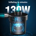 Electric Air Pump, Portable Electric Balloon Pump for Inflatables with 3 Nozzles, 130 W Quick-fill Electric Pump for Swimming Pool Outdoor Toy Car Camping, Black. 