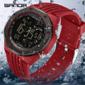 Sanda Men's Watches Sport LED Digital Waterproof Pedometer Wristwatches 6117. 