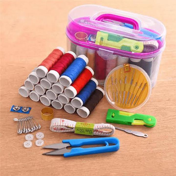 SMini Sewing Set Sewing Kit Sewing Box Set Sewing Machine Line Cross