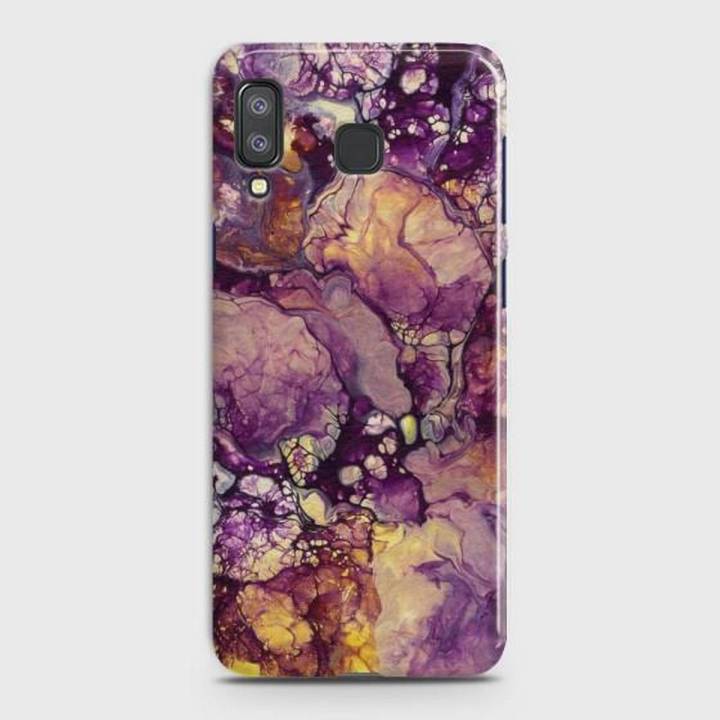 Samsung A8 Star (A9 Star) Cover - SkinLee HQ Hard Case - Purple Agate Marble - SKINLEE-127-1-354-216