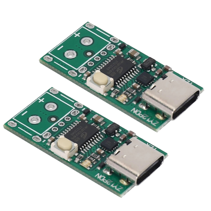 2 Pcs ZY12PDN USB-C PD2.0/3.0 to DC Converter Power Supply Module Decoy Fast Charge Trigger Poll Polling Detector Tester