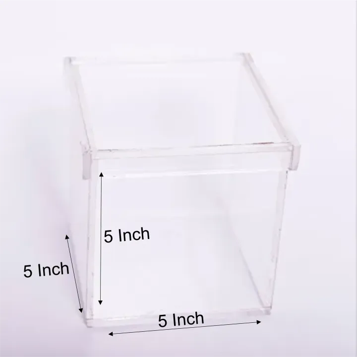 5x5x5 inch Gift Box Acrylic plastic | Daraz.pk