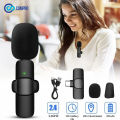 Compro K8 Wireless Mic - Type C Wireless Microphone for Mobile and iPhone with Noise Reduction, Bluetooth, and 20 Meter Long Range - Perfect for Vlogging, YouTube, TikTok, Live Game Shooting, and Streaming Collar Mic. 
