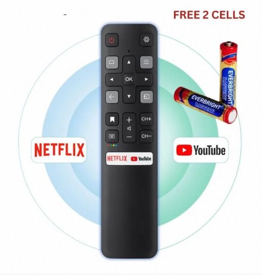 TCL Smart LED Remote (Command Pro) with free batteries. Fast response, long range, and perfect control for all TCL Smart TVs.