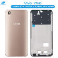 Vivo Y90 Housing Middle Frame With Side Button and Camera Lens Complete Body Casing Replacement For Y90 - Golden. 