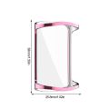 Pink Plated Case for Fitbit Charge 5 Screen Protector Full Coverage Soft TPU Protective Screen Cover Bumper Frame Accessories. 