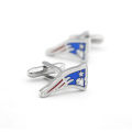 Aurvora 【Quality Pure Copper】Personality Fun Men's Sports Jewelry New England Patriots Olive Team Cufflinks. 