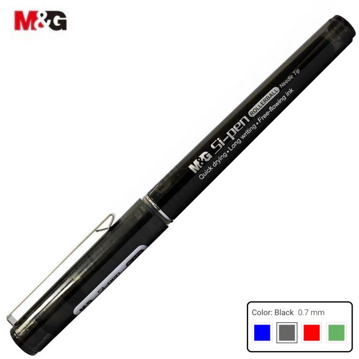 M&G Si-Pen S7 (3 Pens Pack) 0.7mm Needle tip Rollerball pen - Roller ball pen - Roller Pen - ballpoint pen