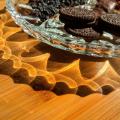 Glass Dry Fruit - Candy Tray with Partitions (Medium) - Transparent. 