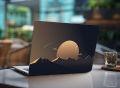 Digital art, artwork, illustration, minimalism, sunset Laptop Notebook Skin Sticker Cover Art Laptop Skin Fits 13.3" 14" 15.6" 16". 