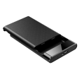 USB 3.0 Portable HDD SSD 2.5" Hardrive External Case ( Black & Transparent ) - 2.5" Hard Drive Case 5Gbps High Speed Fast Data Transfer (ONLY CASE). 