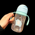320ml Penguin Baby Training Cup kids Training Bottle Plastic Transparent Baby Beaker with Handle Water Sipper. 