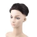 Invisible False Daily Bald Foreheads Black Heat Resistant Fiber Replacement Brown Natural Male Short Straight Wig Human Hair Wigs Nightclub Bar Wig Hairline Men's Toupee. 