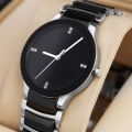 Luxury Classy Full Black And Silver Steel Watch For Men. 