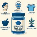 100% Original Moroccan Blue Nila Powder 50g | Natural Whitening & Skin Radiance | Authentic Moroccan Beauty Powder for Face & Clothes Care. 