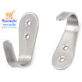 Pack of 6 Wall Hooks - Coat Hooks for Wall, Hooks for Hanging, Steel Hooks for Bathroom, Kitchen, Door or Wall Hanger & Robe Towel Hook with screws. 