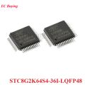2pcs/1pc STC STC8G2K64S4-36I-LQFP48 Enhanced 1T 8051 Single-Chip Microcontroller MCU Micro Computer Controller PCA ISP. 