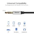 Baseus 3.5mm Aux Cable, Male to Male Stereo Audio Cable for Headphones, Car Music, Speaker - 1 Meter. 
