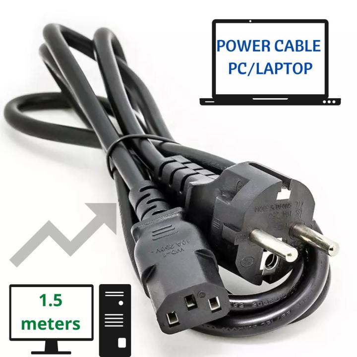Power Cable for Desktop Computers Monitor LED LCD TV and other Electrical Equipment