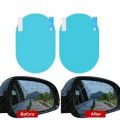 2pcs Waterproof Anti Fog Car Rear View Mirror Film Anti Glare Mist Rainproof Side View Window Clear Protective Sticker. 