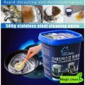 YYS Oven & Cookware Cleaner Stainless Steel Cleaning Paste Multi-Purpose Cleaner & Polish Cleaning Gel for Removing Rust Powerful Stainless Steel Cookware Cleaning Paste Household Kitchen Cleaner Washing Pot Bottom Scale Strong Cream Detergent. 