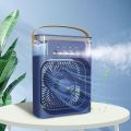 Portable Air Conditioner Fan Big Size | 3-in-1 Mini Air Cooler with Ice & Humidifier | USB Electric Fan with Water Mist | LED Lights | Adjustable Wind Speed | Small Desktop Cooling Fan for Room, Office & Home | 10inches. 