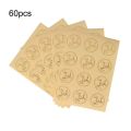 Round Wedding Favors Sealing Craft Baking Adornment Transparent Thank You Handmade Sticker Gift Boxes Seal Label Festival Decoration For 60/120pcs. 
