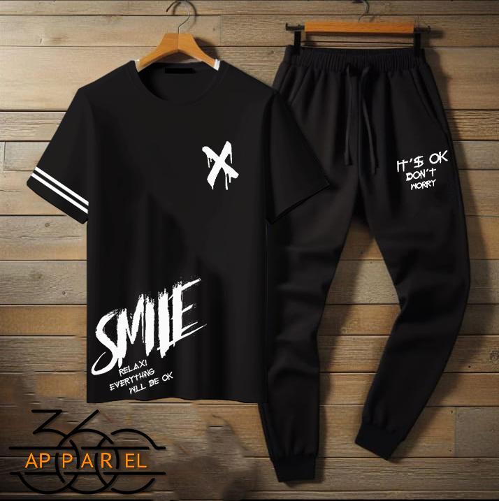 Launched New Summer printed  Tracksuit pack of 2 (t-shirt , trouser)  Soft and High Quality fabric for Men's _ for Boy's