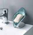 Modern Leaf-Shaped Smart Soap Holder: Stylish, Space-Saving, Self-Draining Bathroom Fixture, Sabun Dani. 
