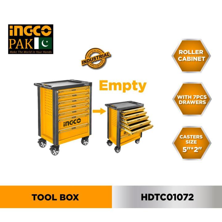 Ingco Tool Trolley(Empty) with 7 drawers