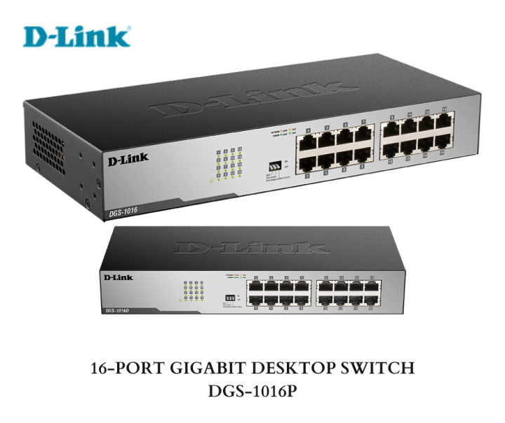 D-LINK 16-Port Gigabit  Desktop Switch DGS-1016P