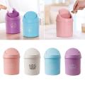 1Pcs Mini Table Desk Dustbin Household Shake Lid Type Waste Bin Garbage Trash for Car Office Home Kitchen and Study Table. 
