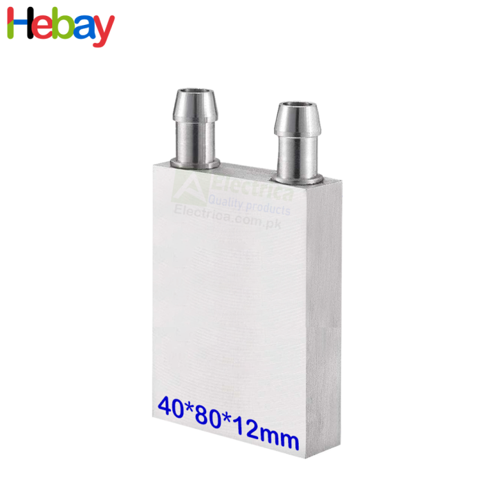 Aluminium Water Cooling Block for 2 Peltier ( 12706 ,12710 ,12715 ) 40mm x 80mm For Liquid Water Cooler Heat Sink System
