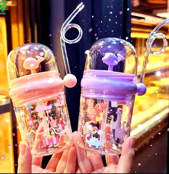 Whale Spray Baby Sippy Cup With Straw for Kids – 250ml