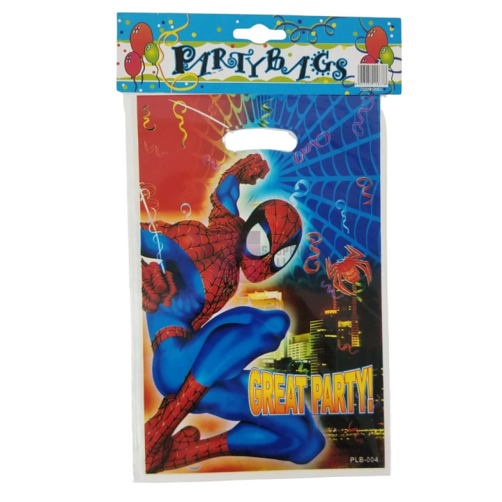 Spiderman%20Goody%20Bags%20-%2010%20x%206%20Inch%20-%20Gift%20Bags%20-%20Spiderman%20Themed%20Party%20-%20Blue%20-%20Boys%20-%20Pack%20Of%2010%20-%20Image%204