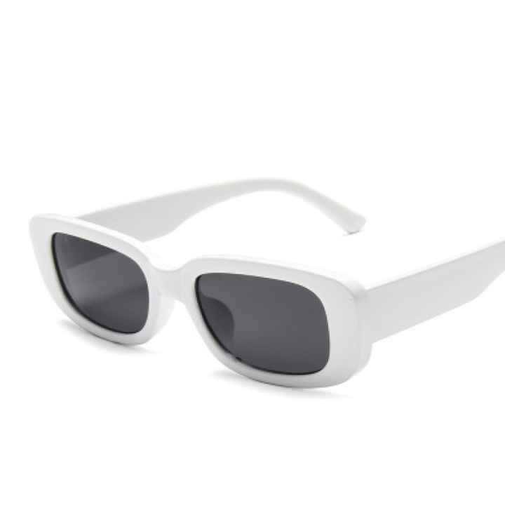 Moonlight New Small White Frame Oval Sun Glasses Trend Sunglasses Unisex Punk Street Trend Cool Eyeglass Shades Glasses Frame UV400