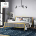 Super Delux Bed Grey, Iron Bed, Double Bed, Mughal Star Steel Furniture. 