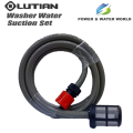 LUTIAN 4pcs Bucket Suction Set for High Pressure Washer ( 1 x Bucket Filter + 1 x 2mtr Hose Pipe + 1 x Quick Connector + 1 x 1/2" Pipe tightening clip ). 